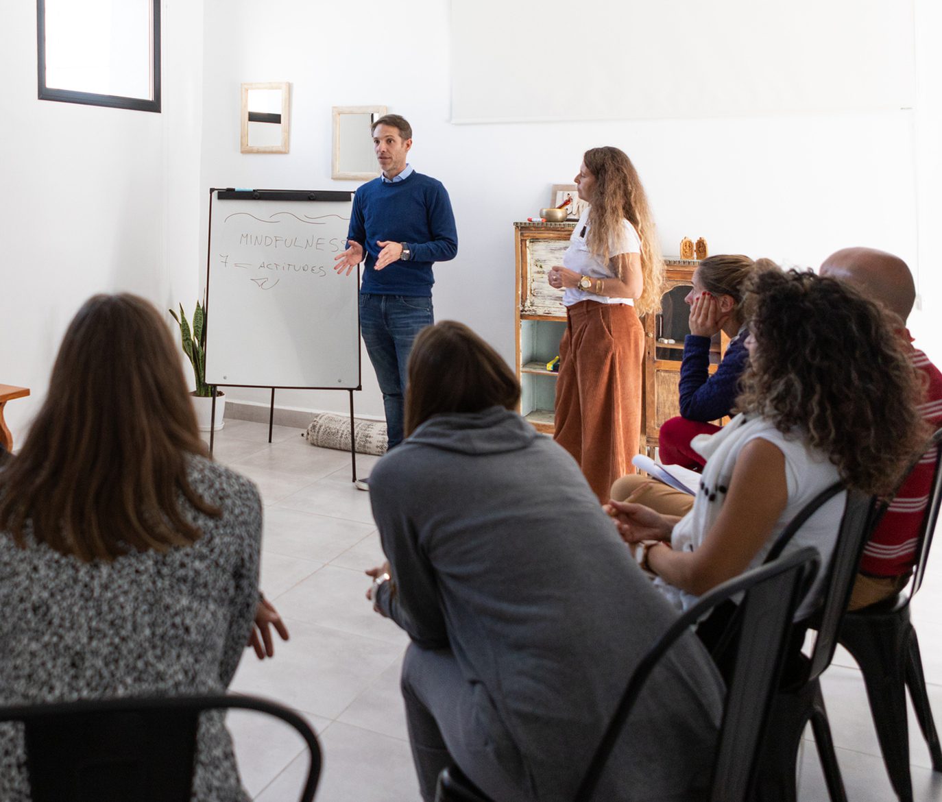 Group attending a business presentation